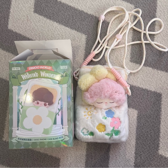 POPMART Dimoo World Plush Phone Case - Drawing Spring - Picture 1 of 7
